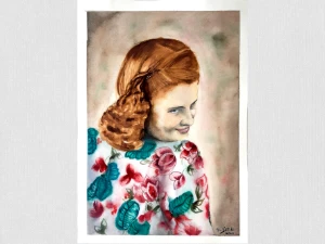 Aquarela Original Maria A3 - Sem Moldura