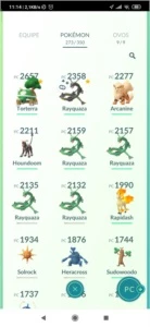 Conta pokémon level 30
