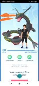 Conta pokémon level 30