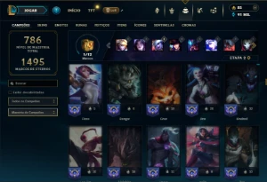 Esmeralda 2 com TODOS os champs e 758 Skins + 12 Vitoriosas - League of Legends LOL