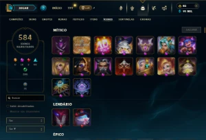 Esmeralda 2 com TODOS os champs e 758 Skins + 12 Vitoriosas - League of Legends LOL