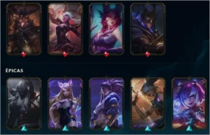 Conta unranked com 261 skins e 30 cromas. - League of Legends LOL