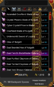 Adventure Quest Worlds, Conta com 2 orbs e itens do nulgath AQW