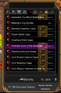 Adventure Quest Worlds, Conta com 2 orbs e itens do nulgath AQW