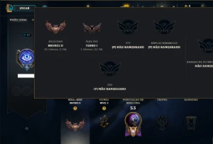 Bronze 2 com 90 Champs e 44 Skins - League of Legends LOL