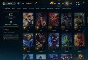 Bronze 2 com 90 Champs e 44 Skins - League of Legends LOL