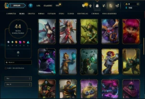 Bronze 2 com 90 Champs e 44 Skins - League of Legends LOL