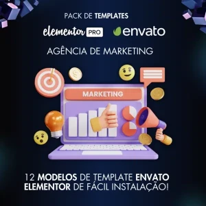 Pack de Templates Envato Elements Tema Agência de Marketing