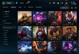 Conta Bronze 1 com 150 Champs e 223 Skins + 1 Prestigio - League of Legends LOL