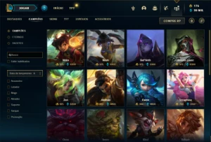 Conta Bronze 1 com 150 Champs e 223 Skins + 1 Prestigio - League of Legends LOL