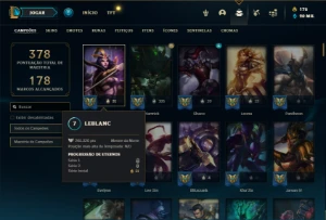Conta Bronze 1 com 150 Champs e 223 Skins + 1 Prestigio - League of Legends LOL