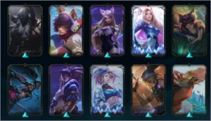 Conta Platina League of Legends com 421 skins (12 miticas) LOL