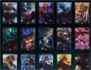 Conta Platina League of Legends com 421 skins (12 miticas) LOL