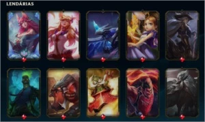 Conta Platina League of Legends com 421 skins (12 miticas) LOL