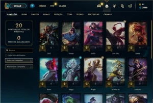 Conta bronze 3 com 22 Champs e 4 Skins + 1 Prestigio do Lee - League of Legends LOL