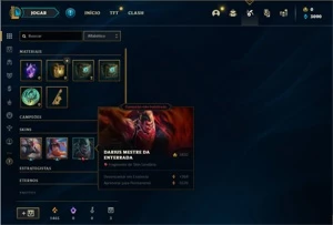 Conta bronze 3 com 22 Champs e 4 Skins + 1 Prestigio do Lee - League of Legends LOL