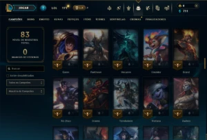 Mestre com 110 Champs e 9 Skins +21 Fragmentos - League of Legends LOL