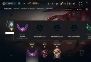 Mestre com 110 Champs e 9 Skins +21 Fragmentos - League of Legends LOL