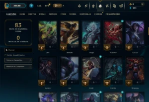 Mestre com 110 Champs e 9 Skins +21 Fragmentos - League of Legends LOL