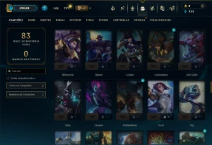 Mestre com 110 Champs e 9 Skins +21 Fragmentos - League of Legends LOL