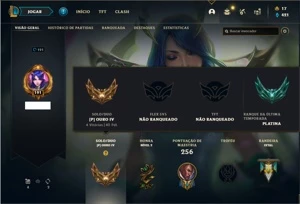 Conta ouro 4 com 114 Champs e 148 Skins + 2 Prestigios - League of Legends LOL