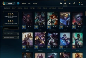 Conta ouro 4 com 114 Champs e 148 Skins + 2 Prestigios - League of Legends LOL