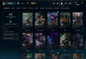 Platina 3 com 65 Champs e 4 Skins - League of Legends LOL