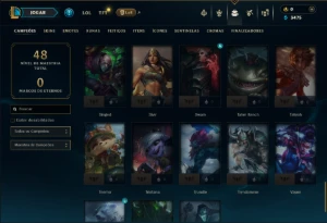 Platina 3 com 65 Champs e 4 Skins - League of Legends LOL