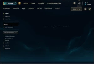 Conta league of legends com todas as skins da loja LOL