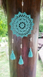 Mandala Filtro dos Sonhos em Crochê - Artesanato e Personalizados