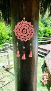 Mandala Filtro dos Sonhos em Crochê - Artesanato e Personalizados