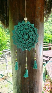 Mandala Filtro dos Sonhos em Crochê - Artesanato e Personalizados