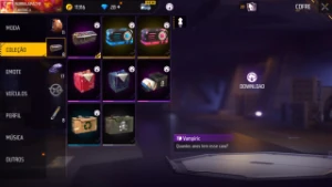 Conta de Free Fire com o primeiro passe e algumas roupas