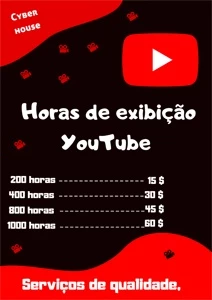 Horas exibição YouTube - Redes Sociais