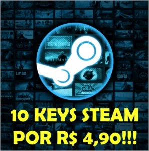 10 (dez) Keys Aleatórias Steam Promoçâo