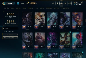 Esmeralda 4 com TODOS os Champs e 386 Skins +6 Prestigios - League of Legends LOL