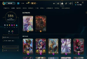 Esmeralda 4 com TODOS os Champs e 386 Skins +6 Prestigios - League of Legends LOL