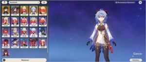 Genshin Impact Ganyu, Zhongli, Jean, Mona + Atlas Celestial