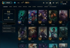 Platina 3 com 50 Champs e 11 Skins - League of Legends LOL