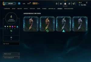 Platina 3 com 50 Champs e 11 Skins - League of Legends LOL