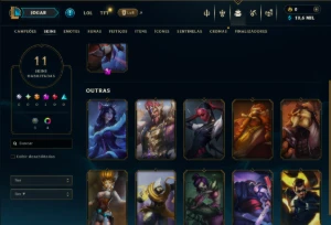 Platina 3 com 50 Champs e 11 Skins - League of Legends LOL