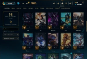 Platina 3 com 50 Champs e 11 Skins - League of Legends LOL