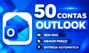 50X Contas Email Outlook + Entrega Imediata - Microsoft - Emails