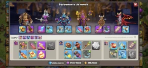 CV 18 muro, equipamento, heróis, animais full - Clash of Clans