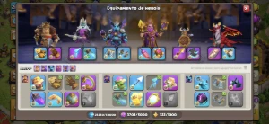 CV 18 muro, equipamento, heróis, animais full - Clash of Clans
