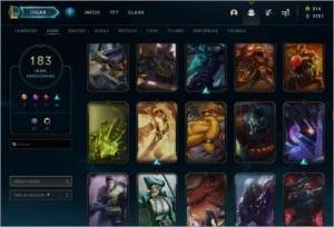 Conta LoL 183 skins, 7 vitoriosas mmr platina - League of Legends