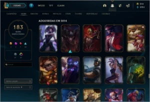 Conta LoL 183 skins, 7 vitoriosas mmr platina - League of Legends