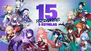 GENSHIN IMPACT (Conta pessoal) - 15 Personagens 5 ⭐ - AR 59