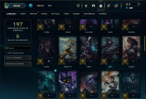 Bronze 4 com 60 Champs e 26 Skins + 5 Espolios - League of Legends LOL