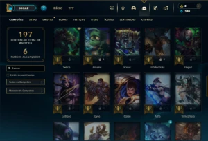 Bronze 4 com 60 Champs e 26 Skins + 5 Espolios - League of Legends LOL